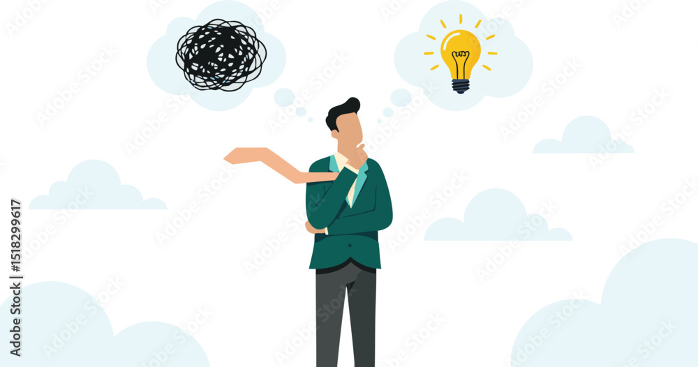 Aufkleber navigating the crossroads of confusion and illumination a visual representation of decision-making p