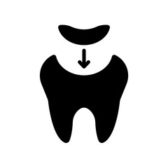 Icon a dental filling, isolated against a clean background.