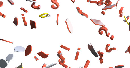 3D rendering flying email icon and web flying