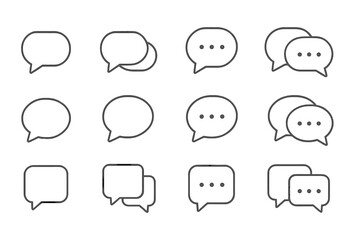 Obraz premium Collection of various speech bubble icons in different styles for graphic design and communication themes