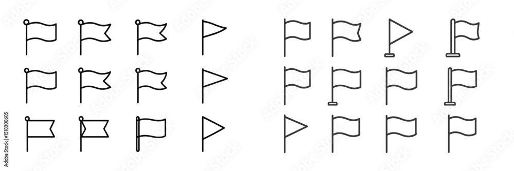 Aufkleber Variety of flag designs displayed in a grid format for a creativity project on symbols and representation