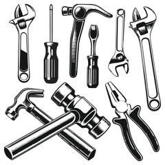 Repair Workshop Icon Set PNG | Tools, Maintenance, Service, Fixing, Mechanical Icons