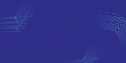 Abstract hexagon lines on blue background. Geometric stripe line art