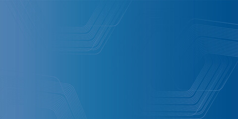 Abstract hexagon lines on blue background. Geometric stripe line art