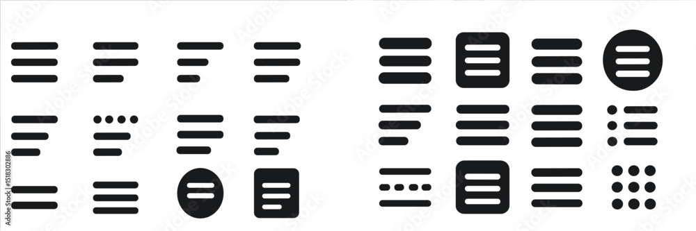 Aufkleber various black and white geometric shapes arranged in patterns showing lines and dots