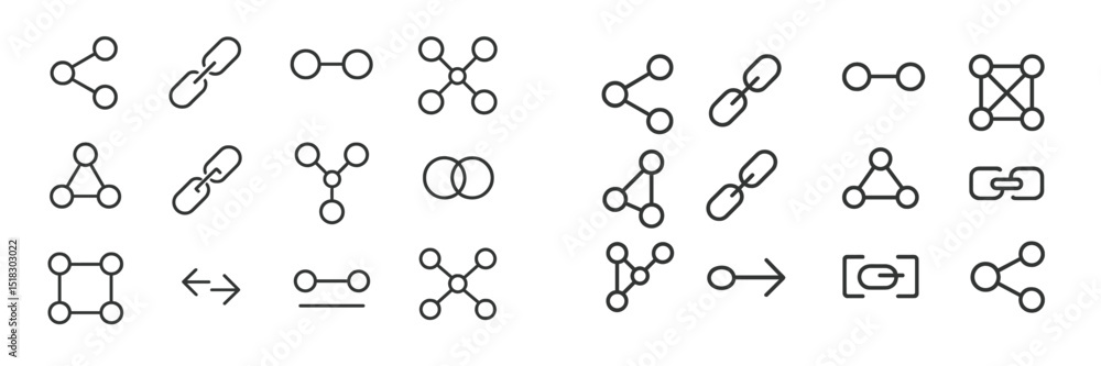 Poster Abstract representation of network connections and relationships among nodes in a modern design style