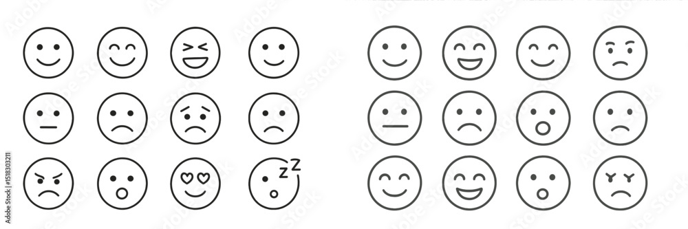 Poster different expressions displayed in a grid showcasing various emotions, including happiness, sadness,