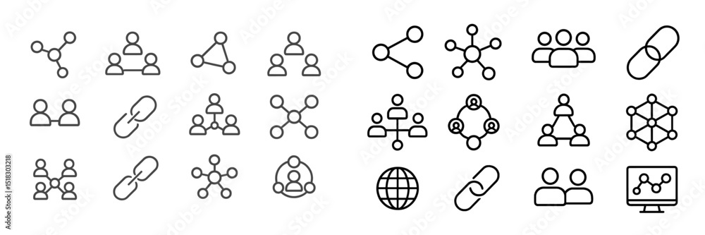 Leinwandbilder illustration of various connection and collaboration concepts in a digital environment