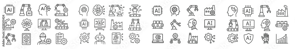 Poster Exploration of artificial intelligence in modern technology with diverse digital illustrations