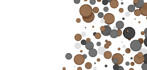 Multicolor confetti abstract background with a lot of falling pieces, isolated on a white background. Festive decorative tinsel element for design