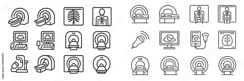 Poster medical imaging techniques displayed in a clear and informative graphic illustration showing various