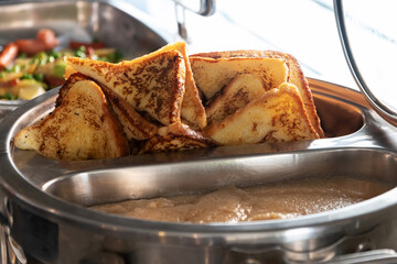 Delicious golden-brown French toast slices.