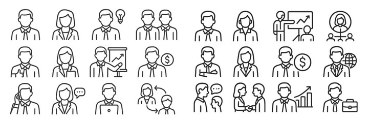 Business professionals engaging in various activities related to teamwork, presentations, and financial growth in a corporate setting