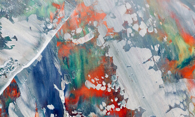 Abstract art background . Hand painting artwork on canvas .