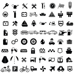 car icons , all travels silhouettes