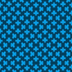 Repeating seamless pattern, blue bats, square