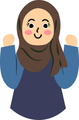 Muslim girl giving encouragement