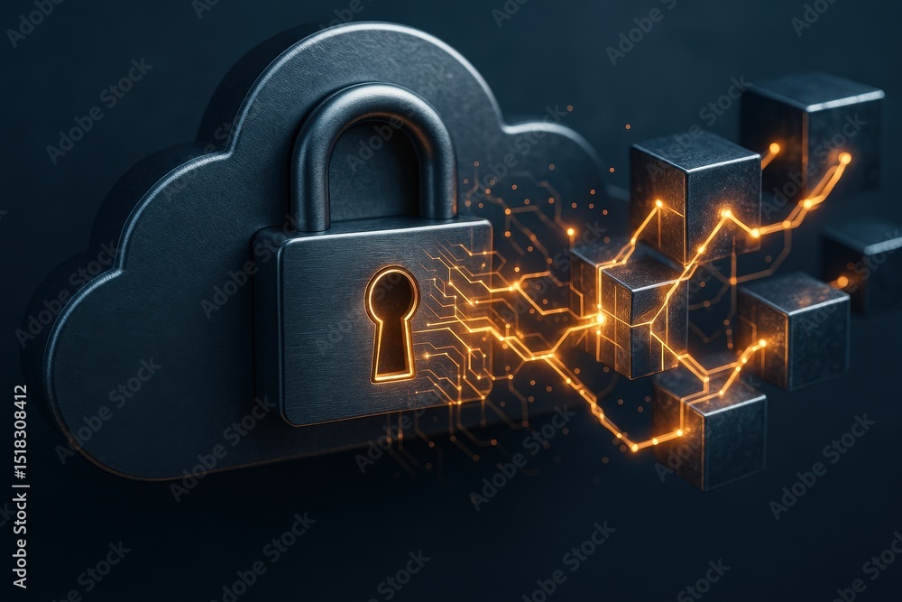 Poster enhancing security measures to protect cloud services from cyber threats and unauthorized access