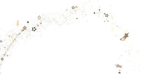 Celestial Christmas Symphony: Enthralling 3D Illustration of Falling Holiday Starbursts