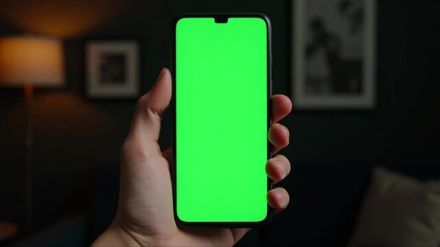Mobile phone with green screen, Green screen smartphone, Chroma key mobile device mockup Smartphone with green screen background