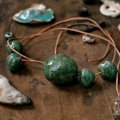 Handmade ceramic beads