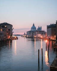 Naklejka premium Venice Grand Canal at Dusk