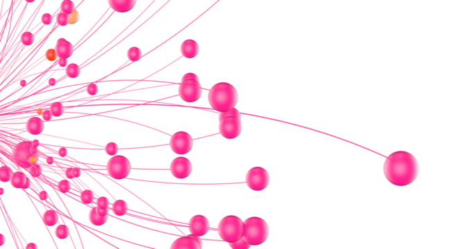 The structure of the network connection of points and lines. Data technology.
