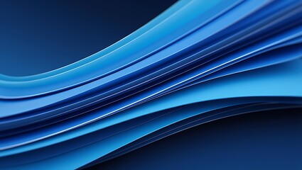 Abstract Blue Wave  Fluid, Dynamic Curves and Swirling Lines Design