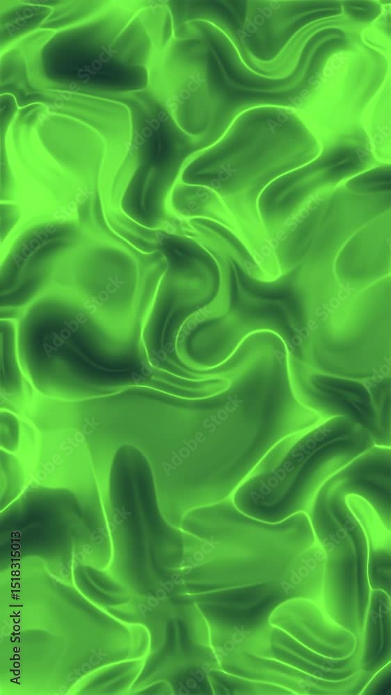 Poster abstract green liquid flowing seamless loop animation