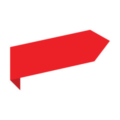Red Corner Banner Ribbon Label Tag