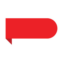 Red Corner Banner Ribbon Label Tag