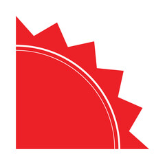 Red Corner Banner Ribbon Label Tag