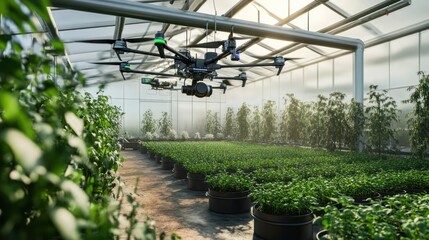 Drone technology in modern agriculture: A glimpse into the future of farming with advanced aerial systems.