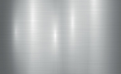 Texture panorama of silver metal with reflection - background