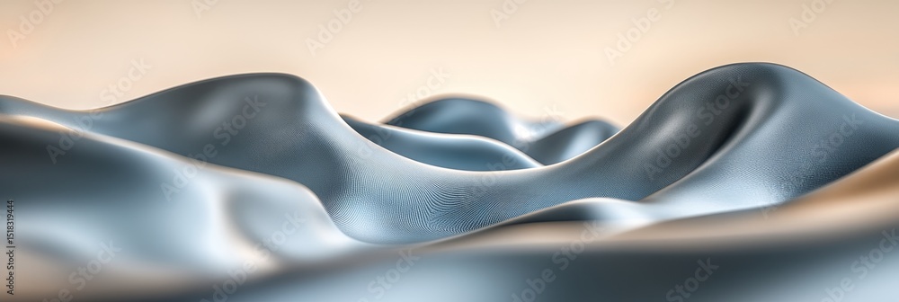 Poster flowing satin, delicate texture wave abstract shapes pattern for dynamic fluid design style concept