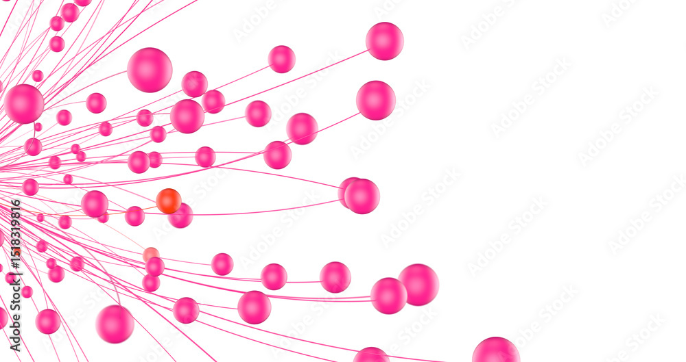 Poster Abstract digital background of points and lines. Glowing plexus. Big data. Network or connection.