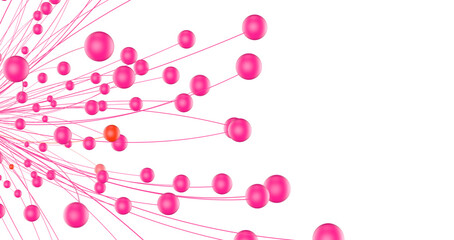 Abstract digital background of points and lines. Glowing plexus. Big data. Network or connection.