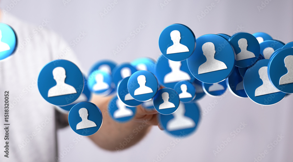Aufkleber boost your network! image depicts growth and connection in online communities.