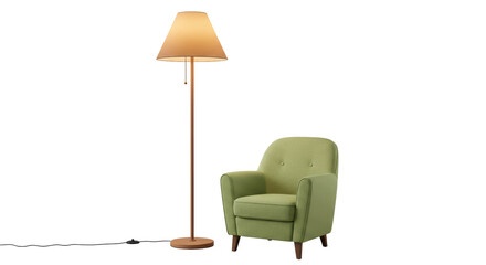 Isolated Lamp and Armchair
