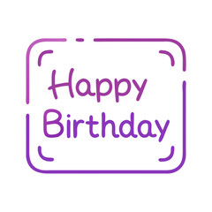 Fototapeta premium Birthday Photo Frame Icon for Memories and Party Pictures