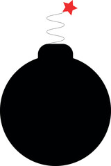 Black and White bomb icon eps
