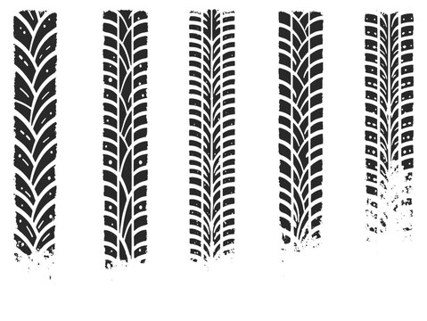set of tire prints