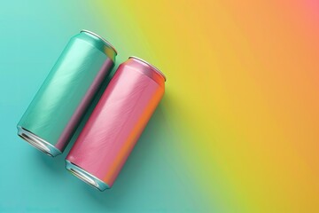 Detailed Image of Colorful Soda Can Mock Up