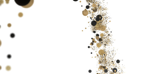 Enchanting Delight: Spectacular 3D Illustration Showcasing Enchanting gold Confetti