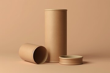 Ultra Hd Visual of Kraft Paper Tube Branding Mockup Open Cap View