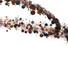 Multicolor confetti abstract background with a lot of falling pieces, isolated on a white background. Festive decorative tinsel element for design