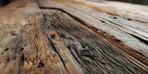 Obraz premium Reclaimed Wood Texture Aged, Weathered, Nail-Marked Boards