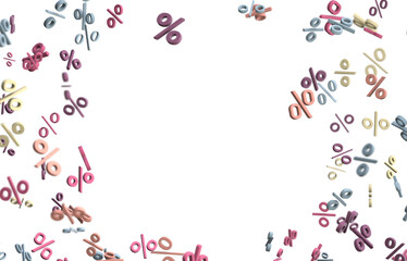 percent rain shopping digital in 3d.