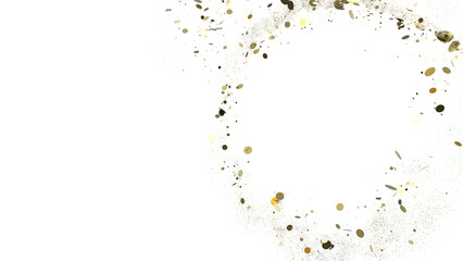 Multicolor confetti abstract background with a lot of falling pieces, isolated on a white background. Festive decorative tinsel element for design