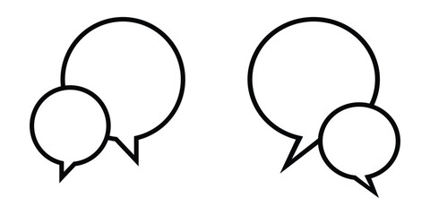 Speech bubble sign symbol vector icon. Speech Bubble. Speech bubble collection. speech balloon or chat bubble line art icons